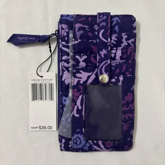 Vera Bradley Paisley Amethyst Ultimate ID Card Case NWT - Picture 3 of 4